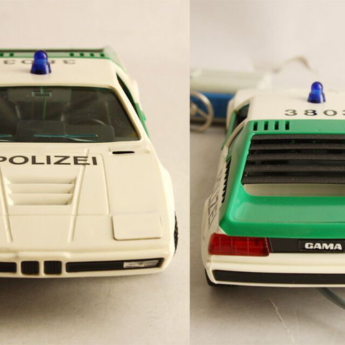 Vintage GAMA BMW M1 Polizei police car with remote control new