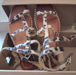 Pony Leopard Gladiator Sandals new, leather, size 38