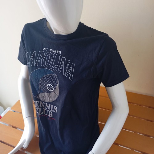 Ανδρική μπλούζα σαν καινούργια, μπλε, μέγεθος M, κοντομάνικη με στάμπα