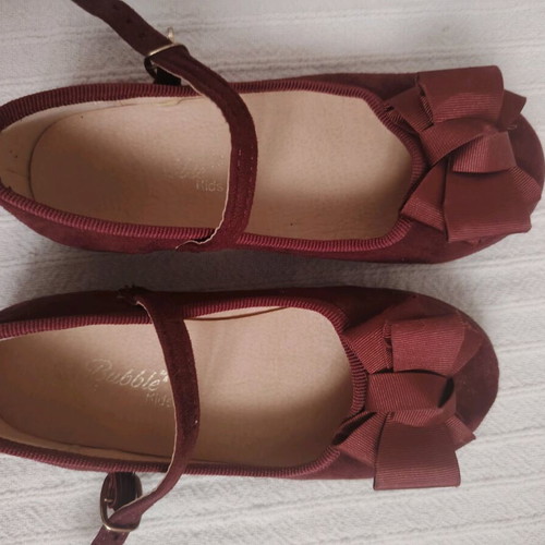 Suede velvet girls' shoes size 28 like new