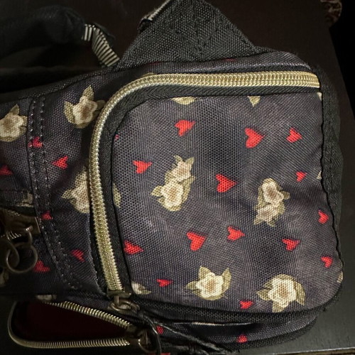 Santoro Small Backpack bag like new, black/red