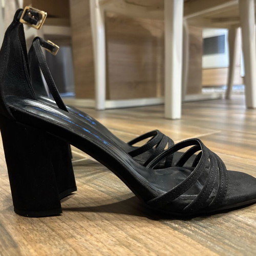 Sante black block heels like new, size 38, sandals