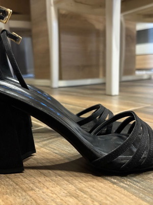 Sante black block heels like new, size 38, sandals