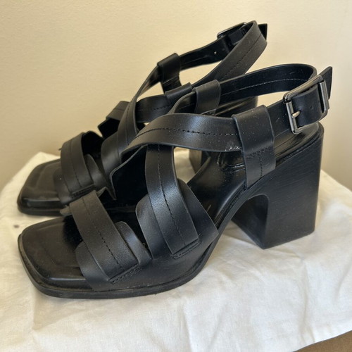 Zara leather women's shoes size 37 like new, black