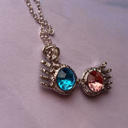 Luna Lovegood Necklace Harry Potter new, colorful silver