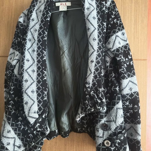 Gray jacket like new, cross-buttoned, size L