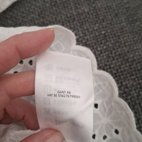 Gant short sleeve top used, white, size S