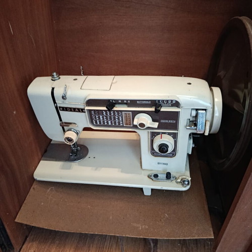 Ideal YZ-808 Japanese sewing machine with wooden cabinet