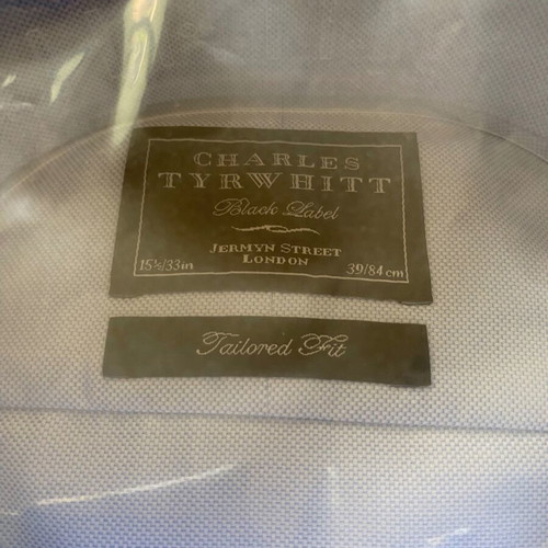 Charles Tyrwhitt Sky Blue Shirt new, size M, tailored fit