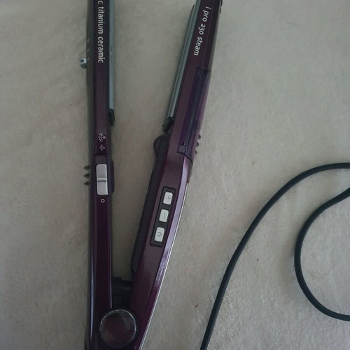 Babyliss hair straightener used, steam function not working