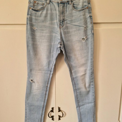 Stradivarius high-waist light blue jeans like new S/M