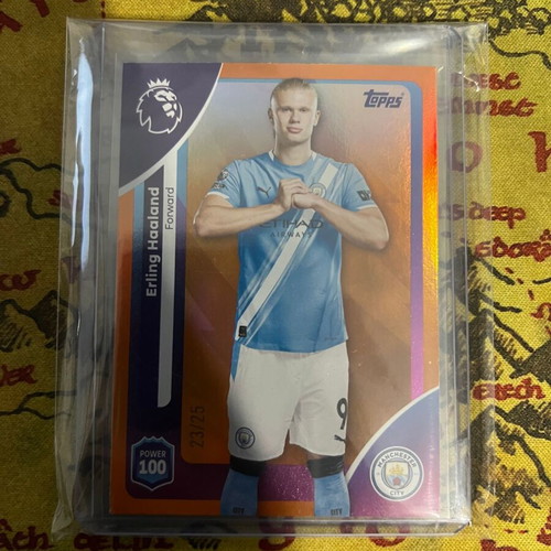 Erling Haaland Topps Premier League 2023/24 Power 100 Orange Parallel /25