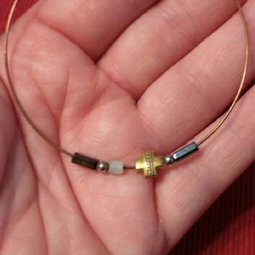 Necklace chain like new, silver color with free bracelet gift