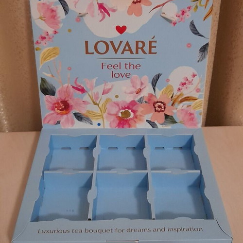 Tea storage box like new, cardboard