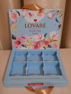 Tea storage box like new, cardboard