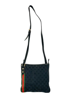 Gucci GG Jolicoeur черна чанта тип мейсенджър употребявана