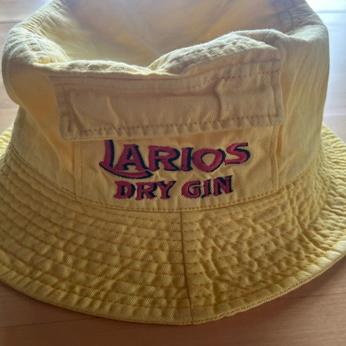 Yellow cotton hat with pockets Larios dry gin used, size S