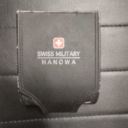 Swiss Military Hanowa men's wristwatch, black and silver
