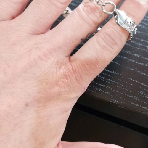 Unisex hand chain new, silver