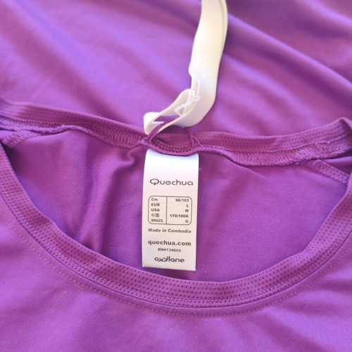 Quechua sports shirt used, purple, size large