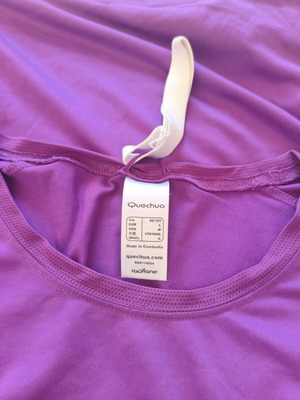 Quechua sports shirt used, purple, size large