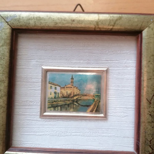 Frames used, set of 2, 10x10 cm, painted in 23kt gold with certificate