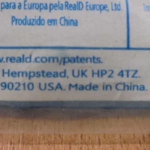 Real D 3D Cinema Glasses new