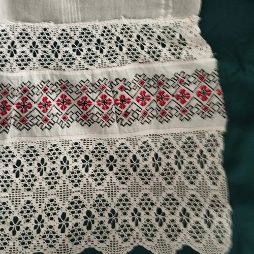 Handmade silk woven curtain used 58x250cm