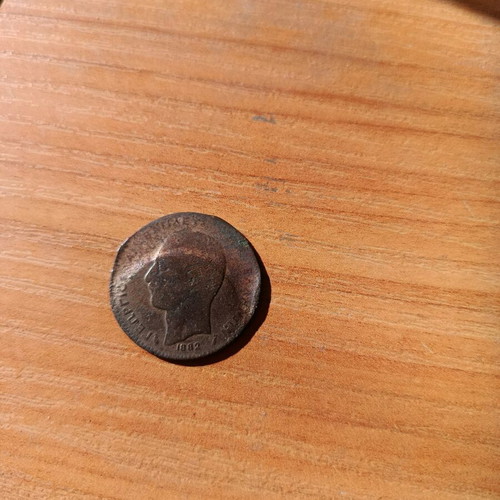 Obolos 5 Lepta 1882 used coin