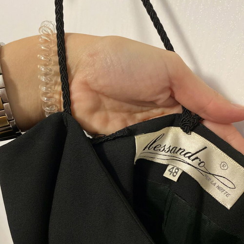 Maxi black dress Alessandro like new, size Medium, long with slit
