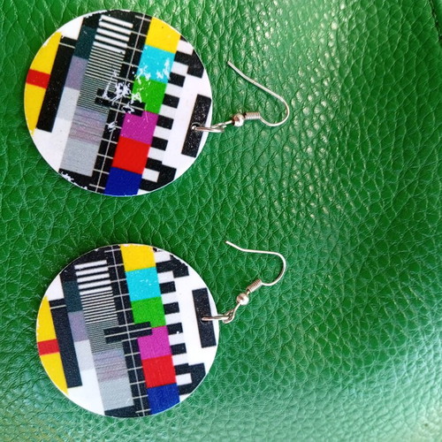 Retro earrings, multicolor