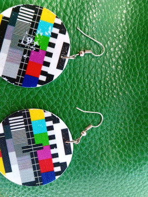 Retro earrings, multicolor