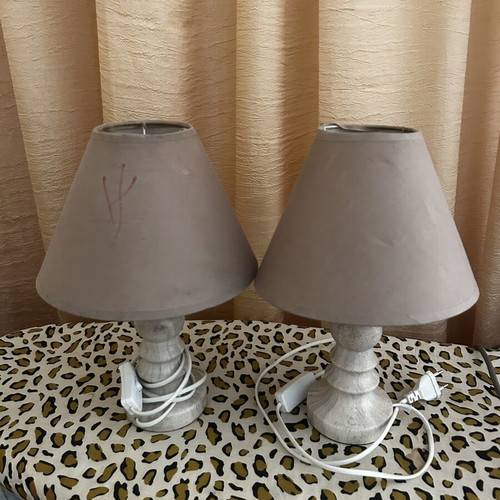 Table lamps used, set of two with bulbs