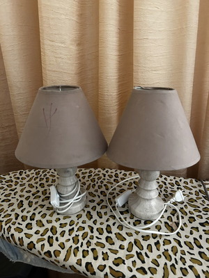 Table lamps used, set of two with bulbs