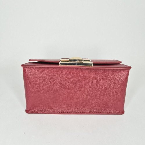 Furla Venere Mini Bag new, red leather crossbody with gold chain
