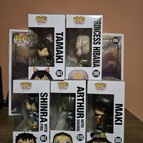 Funko Pop! Fire Force lot of 5 new figures with protectors