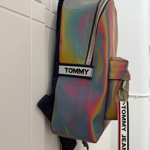 Tommy Jeans Hilfiger backpack used, multicolored