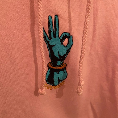 Goodbie hoodie authentic like new, pink, size M