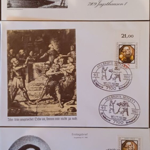 First Day Cover Envelopes of German Stamps new, set of 9