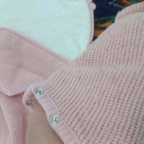 Baby girl sleeping bag pink used up to 74 cm with detachable sleeves