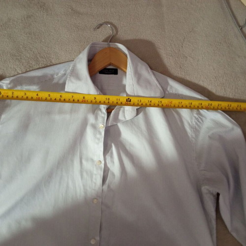 Zara men's striped shirt XL white and blue like new
