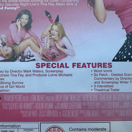 Mean Girls DVD like new with English subtitles, comedy