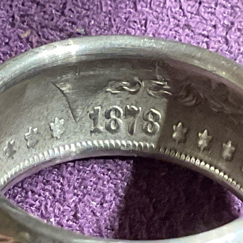 Silver One Dollar ring rare silver 1878 Morgan Silver Dollar