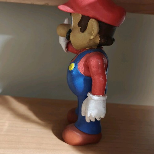 Super Mario figure like new handmade painted