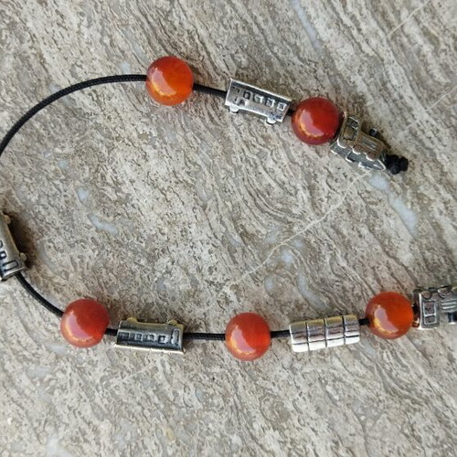 Silver 925 Begleri Train with Amber Beads new