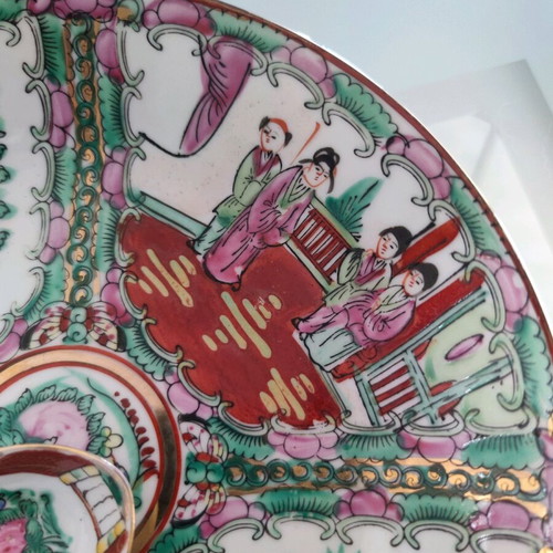 Set of bowl with spoon and deep plate made of Chinese porcelain new