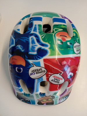 Children's bicycle helmet used, PJ Masks design