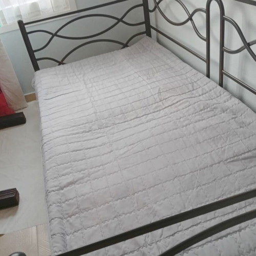 Iron sofa bed, solid frame, fits single mattress 200x90 cm