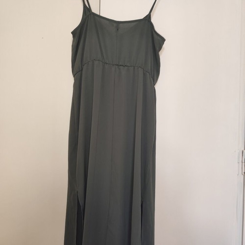 H&M khaki beach dress semi-transparent XL used with side slits