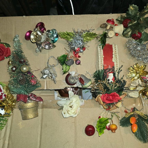 Vintage Christmas decorations used from 1970